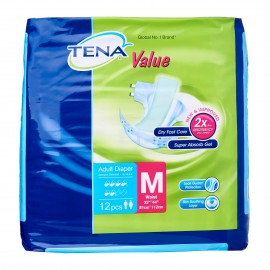 Tena Value Adult Diaper M 12PCS 